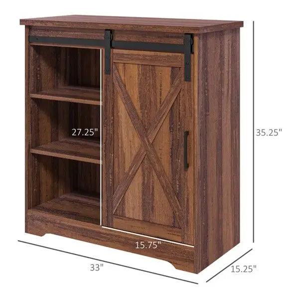 Brown Kitchen Sideboard Storage Cabinet
