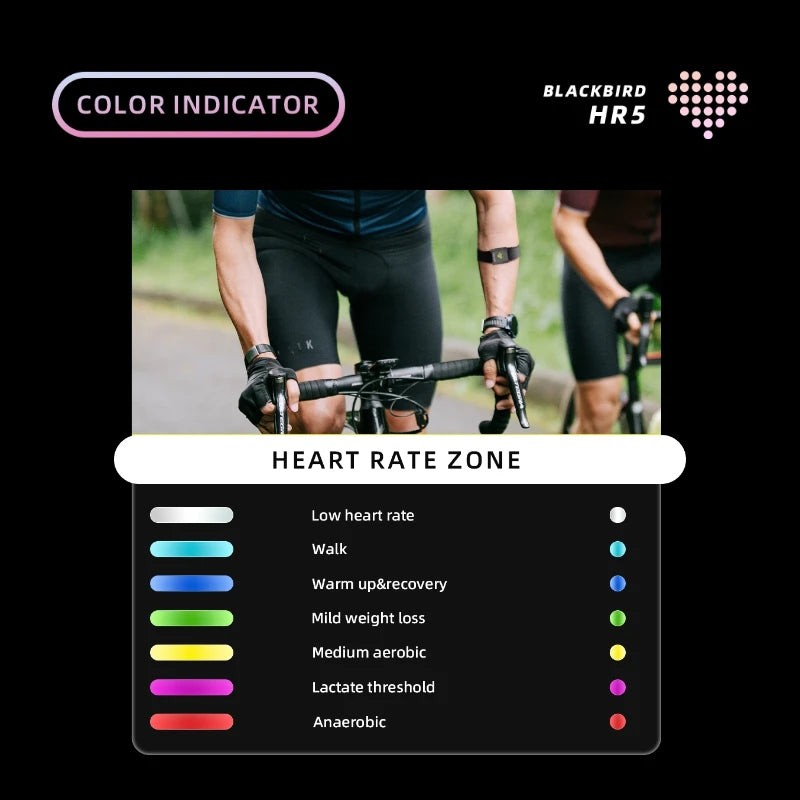 Blackbird HR5 Arm Hand Heart Rate Sensor Armband Strap Sensor Cycling Support ANT+ Wireless for XOSS IGPSPORT Cycling Sports