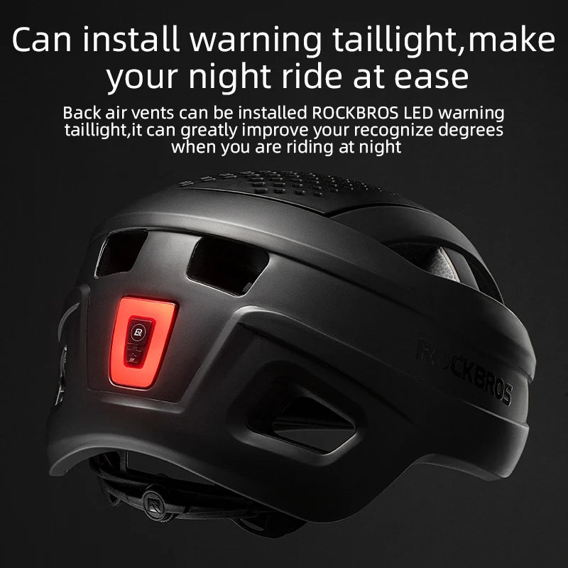 ROCKBROS Lightweight Cycling Helmet Magnetic Cover Breathable Integrally-molded Bike Helmet Safety Protection Men Bicycle Helmet