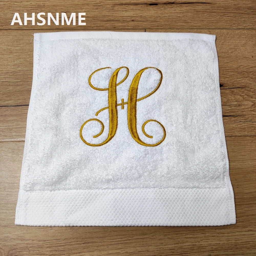 Luxury Towel Customized LOGO Bath Towel Prayer Hand Towel Cotton Embroidery Name Personalized Wedding Anniversary Birthday Gift