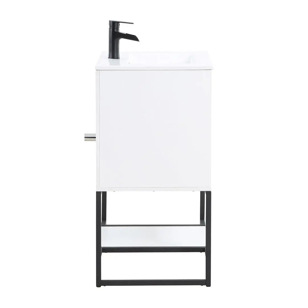 Manhattan Comfort Scarsdale 24\" White Bathroom Vanity Sink