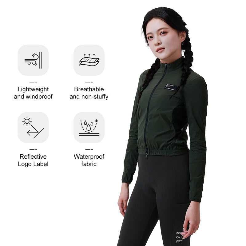 INBIKE Women's Windbreaker Cycling Lightweight Waterproof MTB Clothing for Running Road Bike Biking Top Jacket Clothes Quick Dry