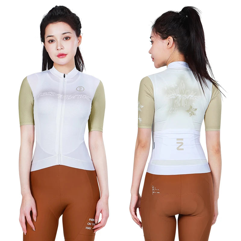 INBIKE Women's Summer Cycling Jersey Full-Zip Breathable Cycling Jersey Road Cycling Jersey Pocket Outdoor Cycling Jersey