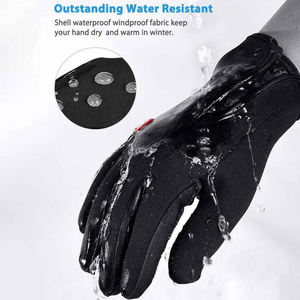 Electric Heated Gloves Winter Moto Heated Gloves Warm Waterproof Rechargeable Heating Thermal Gloves Windproof Skiing Gloves