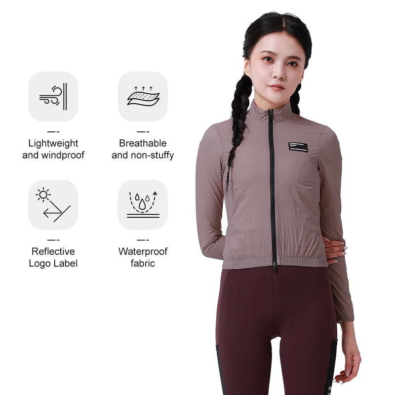 INBIKE Women's Windbreaker Cycling Lightweight Waterproof MTB Clothing for Running Road Bike Biking Top Jacket Clothes Quick Dry