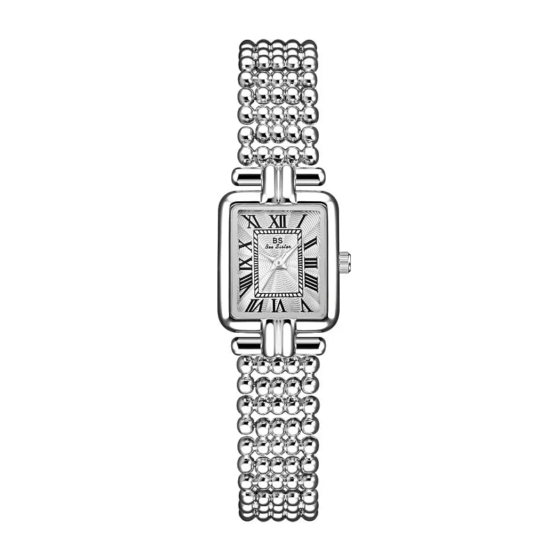 Vintage Watch Women Luxury Gold Square Quartz Watches Ladies Fashion Silver Bracelet Roman Scale Clock Gifts