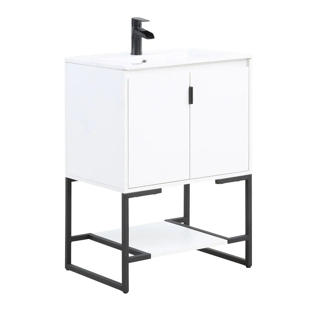 Manhattan Comfort Scarsdale 24\" White Bathroom Vanity Sink