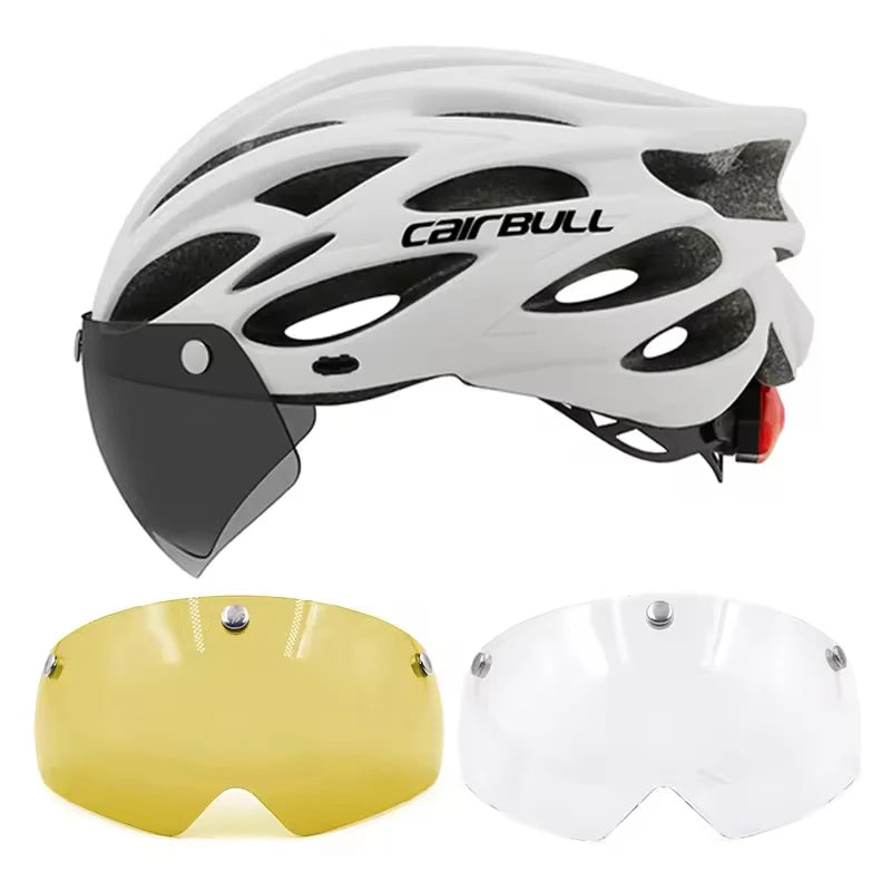 Bicycle Belmet Cycling Helmets MTB Mountain Road Racing Bike Helmet Lightweight Breathable Led Safety Goggles Summer Cycle Casco