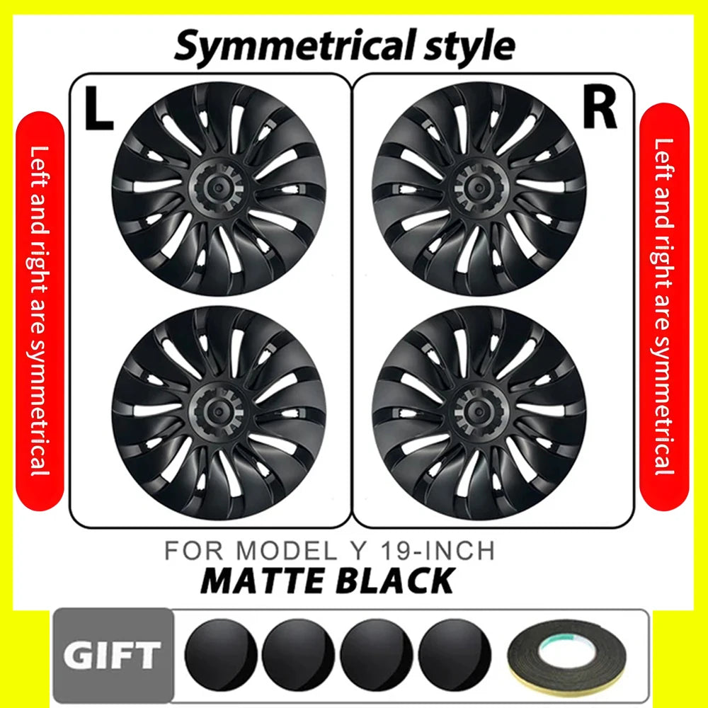 4PCS 19-Inch whirlwind Hubcap For Tesla Model Y Wheel Cap Original Car Replacement Automobile Cover Automobile Accessories 20-23