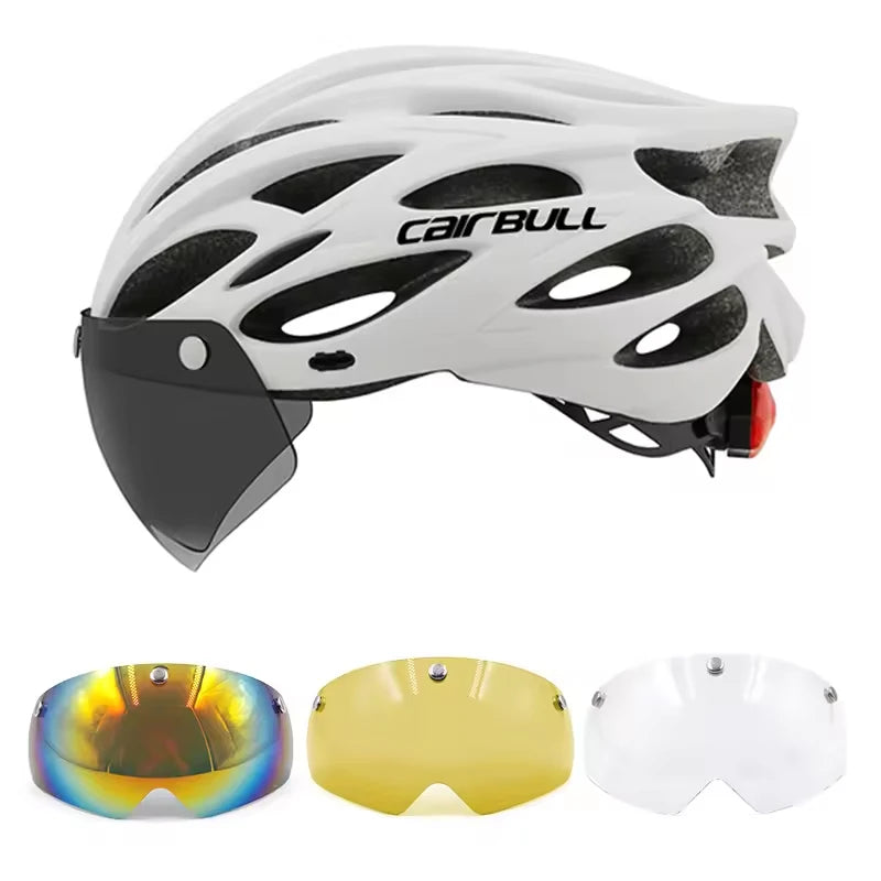 Bicycle Belmet Cycling Helmets MTB Mountain Road Racing Bike Helmet Lightweight Breathable Led Safety Goggles Summer Cycle Casco