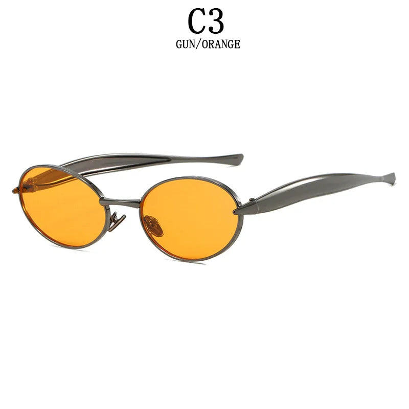 2025 Oval Sunglasses Women Trendy Steampunk Fashion Glasses Luxury Vintage Sunglass Men Lunette Soleil Femme Sunglasses For Men