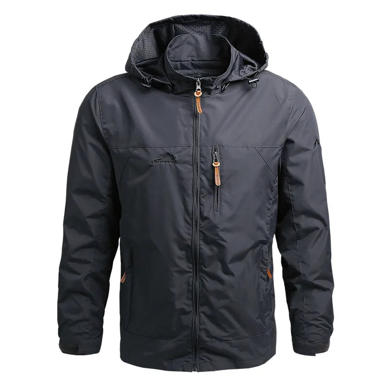 Oulylan Men Windbreaker Military Field Jackets Outerwear Mens Tactical Waterproof Pilot Coat Hoodie Men Hunting Army Clothes