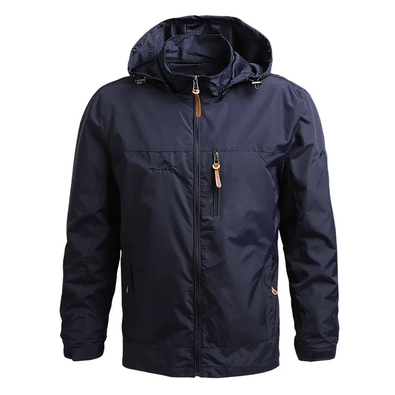 Oulylan Men Windbreaker Military Field Jackets Outerwear Mens Tactical Waterproof Pilot Coat Hoodie Men Hunting Army Clothes