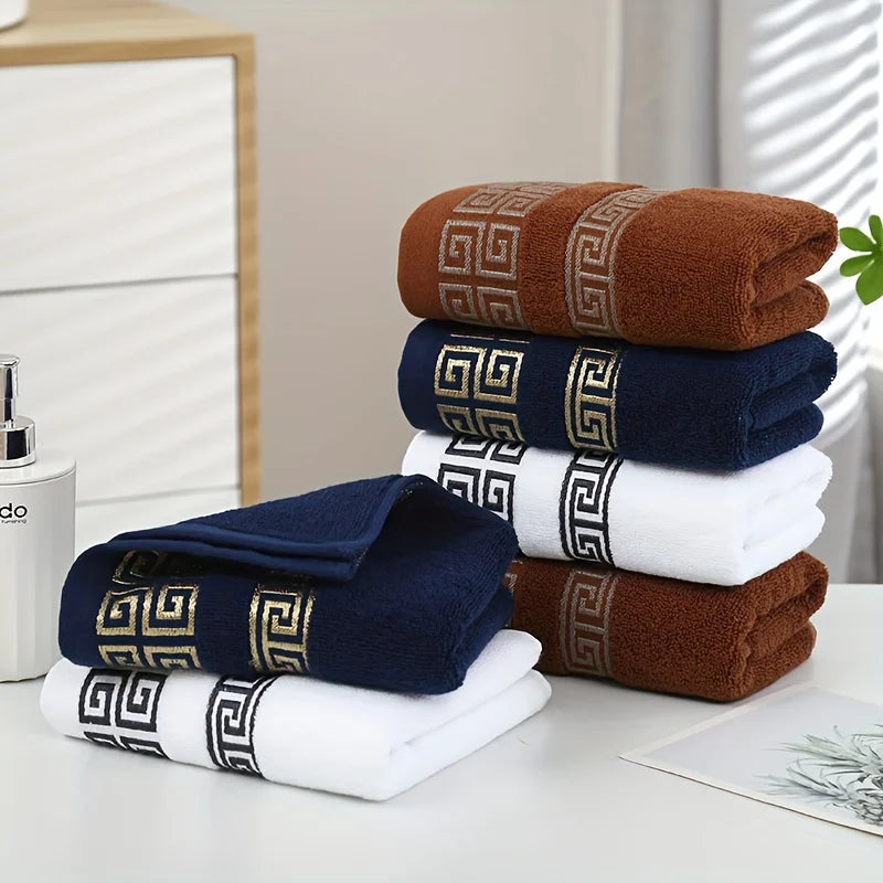 Set of 3 Cotton Bathroom Towels Sets 2pcs Hand Face Towel 35x75cm and 1pcs Big Bath Towels 70X140cm Washcloths Gift Towels 수건 세트