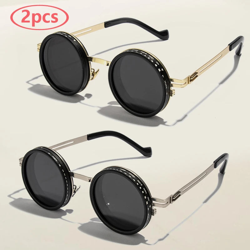 Cycling Glasses 9-level ND2-400 Adjustable Dimming Sunglasses Men Women Sun Glasses Anti UV Polarized Shades ND Filter