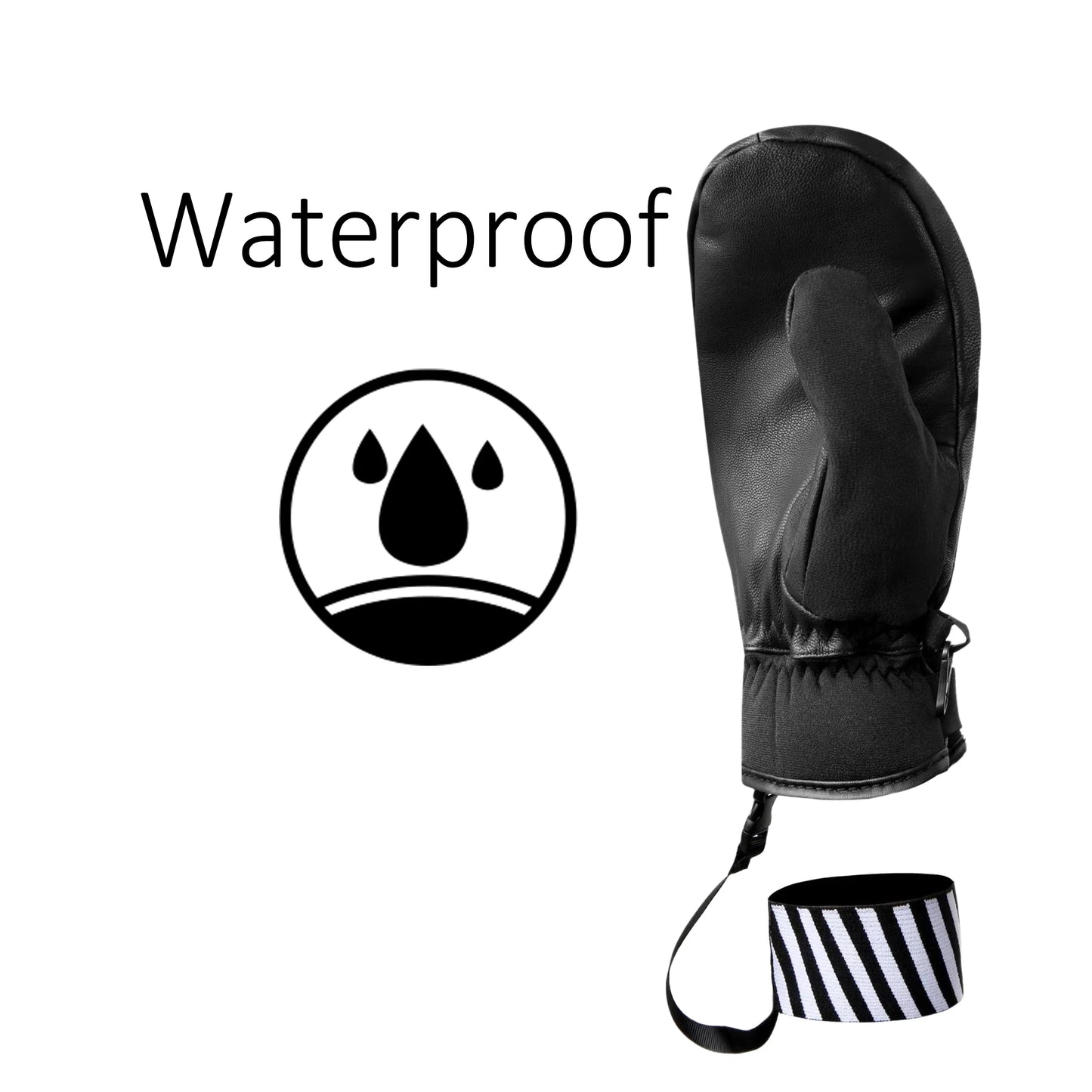 Inside Five Finger Design Ski Gloves Winter Waterproof Snowboard Gloves for Outdoor Snowmobile Snow Skiing Sports