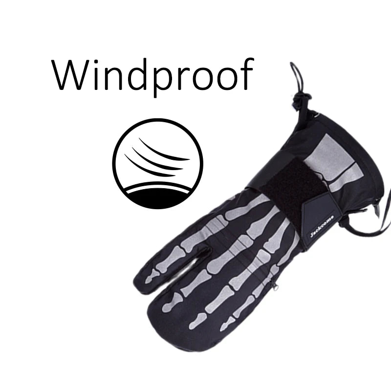Inside Five Finger Design Ski Gloves Winter Waterproof Snowboard Gloves for Outdoor Snowmobile Snow Skiing Sports