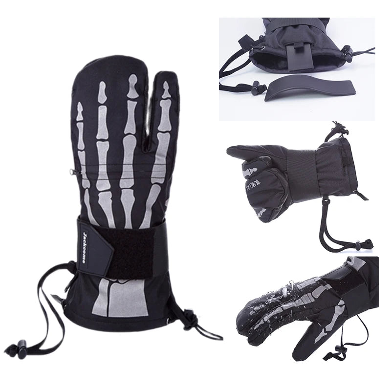 Inside Five Finger Design Ski Gloves Winter Waterproof Snowboard Gloves for Outdoor Snowmobile Snow Skiing Sports