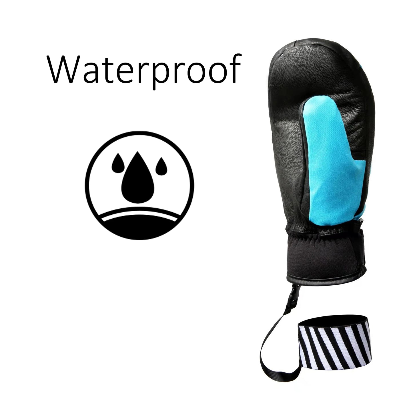 Inside Five Finger Design Ski Gloves Winter Waterproof Snowboard Gloves for Outdoor Snowmobile Snow Skiing Sports