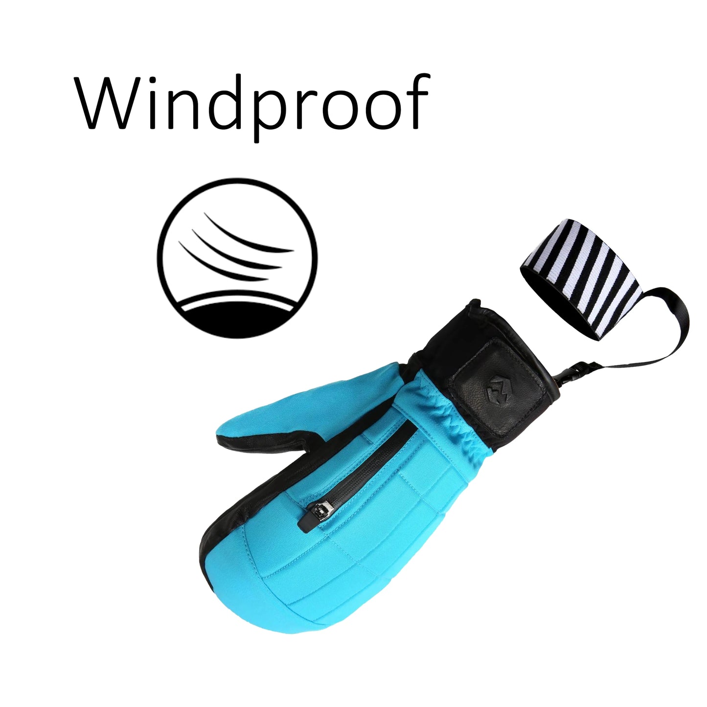 Inside Five Finger Design Ski Gloves Winter Waterproof Snowboard Gloves for Outdoor Snowmobile Snow Skiing Sports