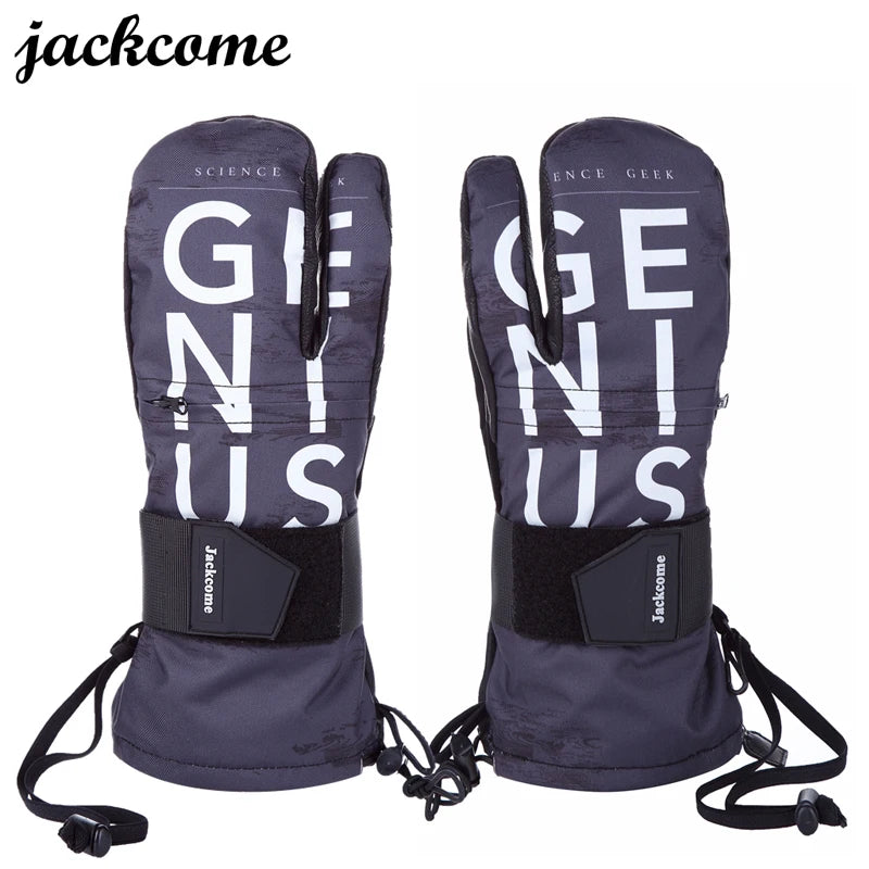 Inside Five Finger Design Ski Gloves Winter Waterproof Snowboard Gloves for Outdoor Snowmobile Snow Skiing Sports