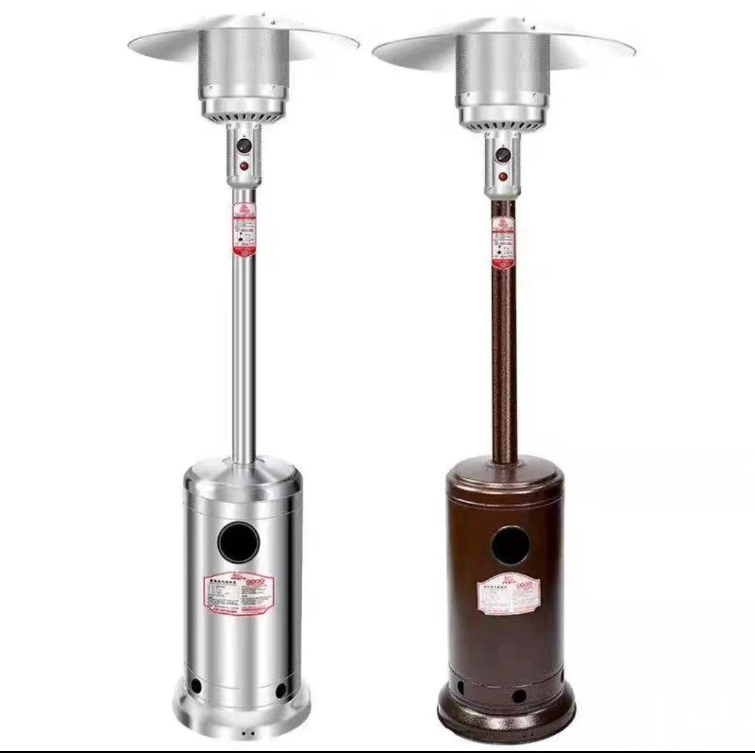 Umbrella Gas Heater LED Flame Liquefied Natural Gas Commercial Stove for Indoor Outdoor Use Freestanding for Hotels Homes