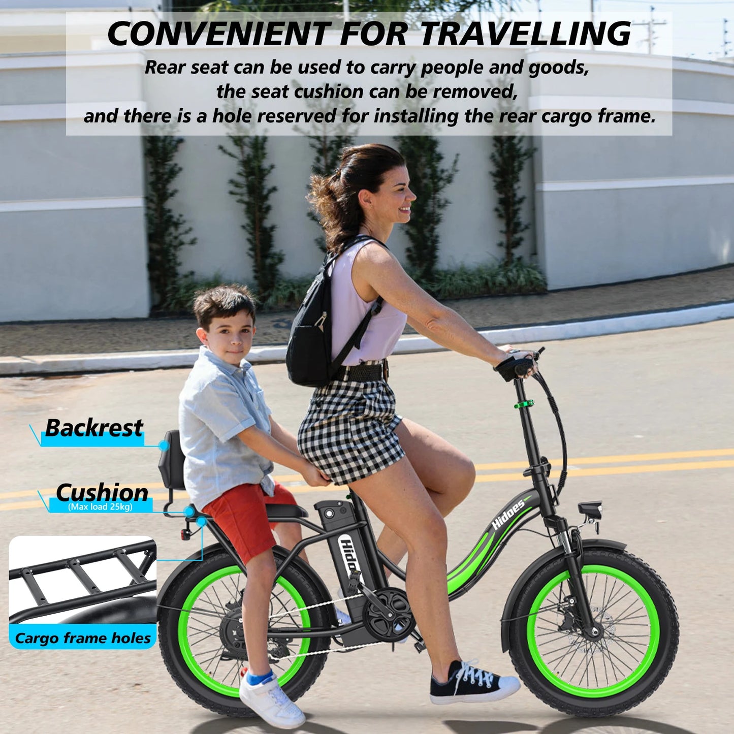 Factory Hot Sale Electric Bicycle Hidoes HD-C1 750W 48V 20nch LCD Display Electric City Bike Steel Frame Electric Folding Bike