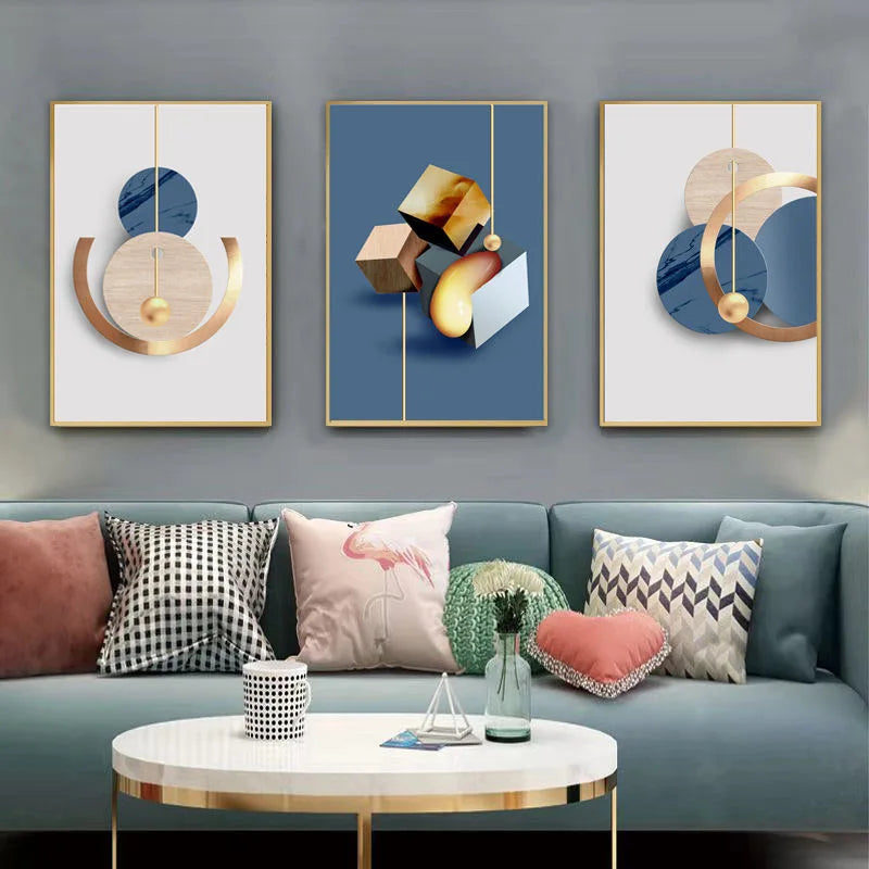 50X70CM S3 Factory Prices Aluminum Alloy Frame Glass Gallery Hanging Paintings Wall Decoration Living Room Crystal Wall Decor