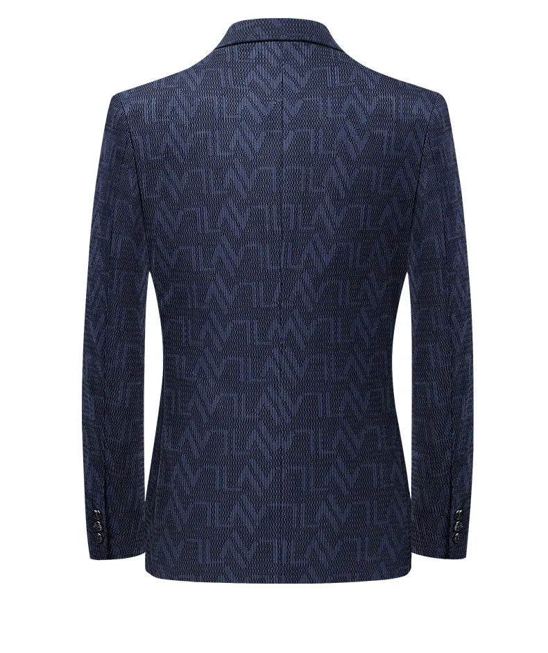 Men Casual Blazers Jacket Business Slim Fit  Jackets Suits Jacquard Corduroy Stretch Suit Men's Wedding and Party Suit