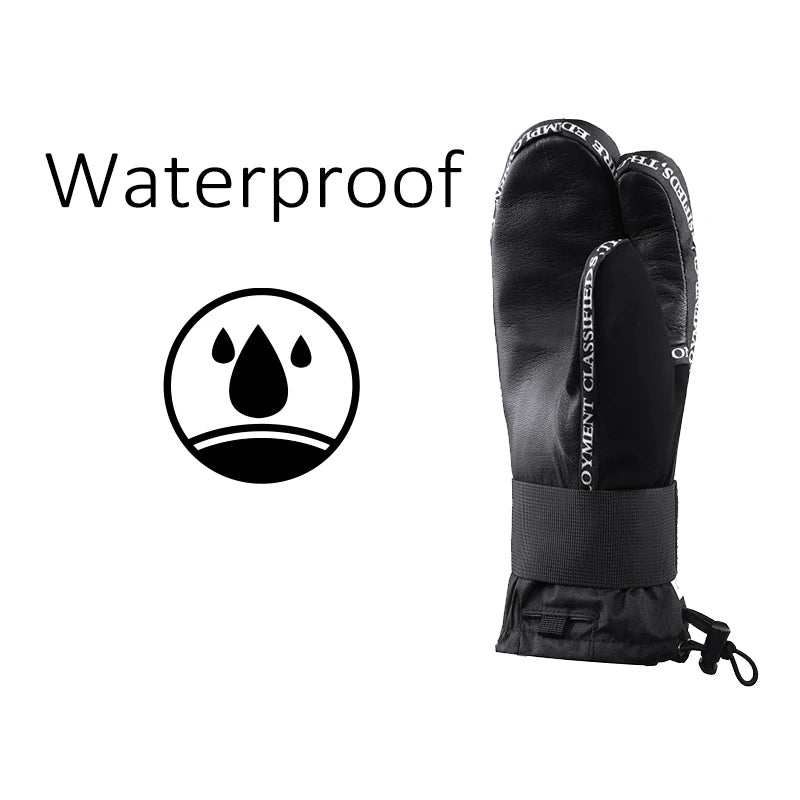 Inside Five Finger Design Ski Gloves Winter Waterproof Snowboard Gloves for Outdoor Snowmobile Snow Skiing Sports