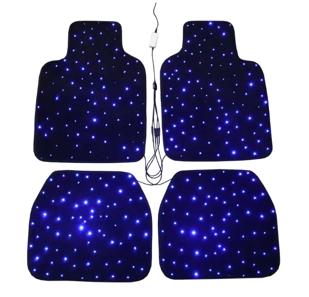 Luxury Waterproof LED Star Light Carpet 3D Fiber Optic Car Mats with APP Remote Control Twinkle Effect for Floor