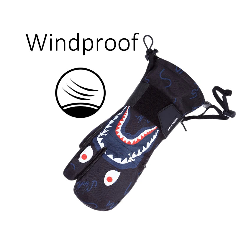 Inside Five Finger Design Ski Gloves Winter Waterproof Snowboard Gloves for Outdoor Snowmobile Snow Skiing Sports