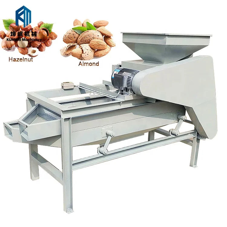 Excellent One Time Forming Hazelnut Cracking Azelnut Almond Shell Removing Breaking Machine