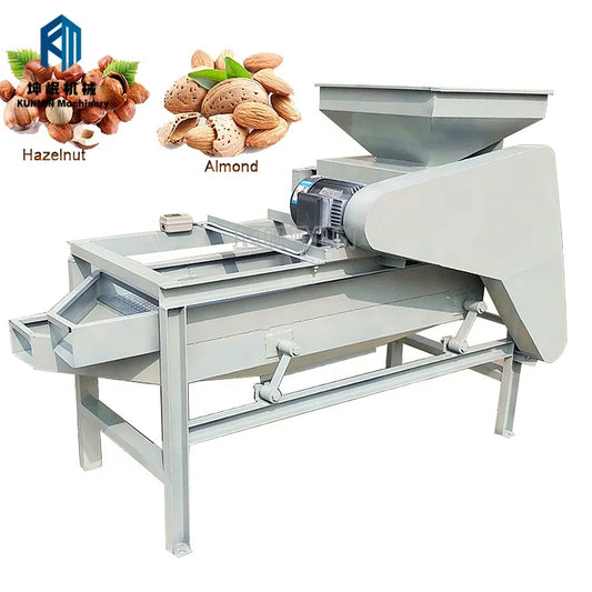Excellent One Time Forming Hazelnut Cracking Azelnut Almond Shell Removing Breaking Machine