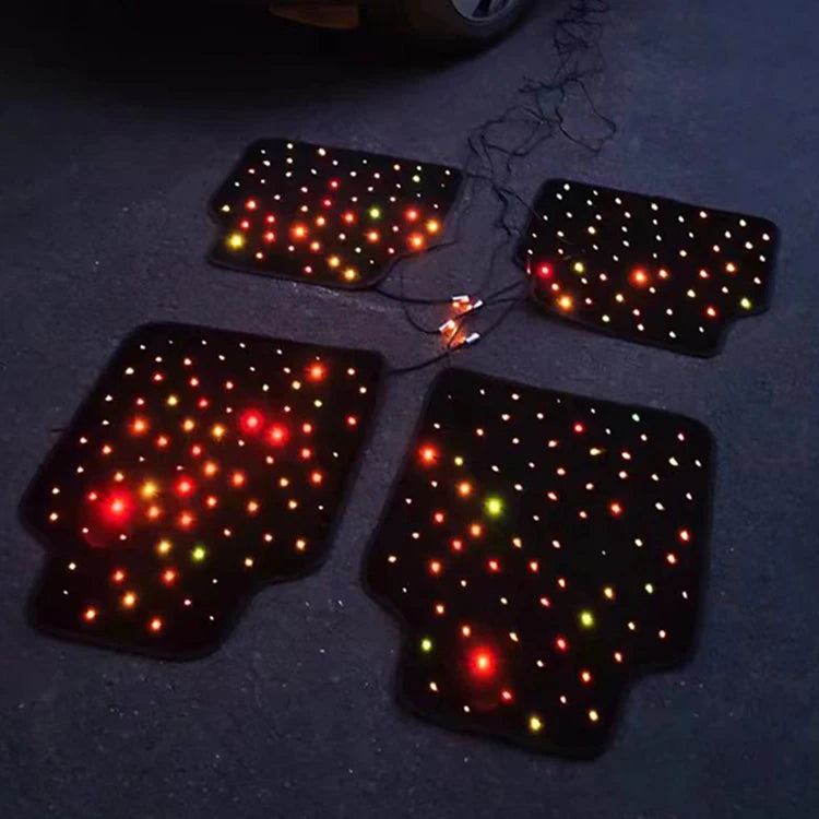 Luxury Waterproof LED Star Light Carpet 3D Fiber Optic Car Mats with APP Remote Control Twinkle Effect for Floor