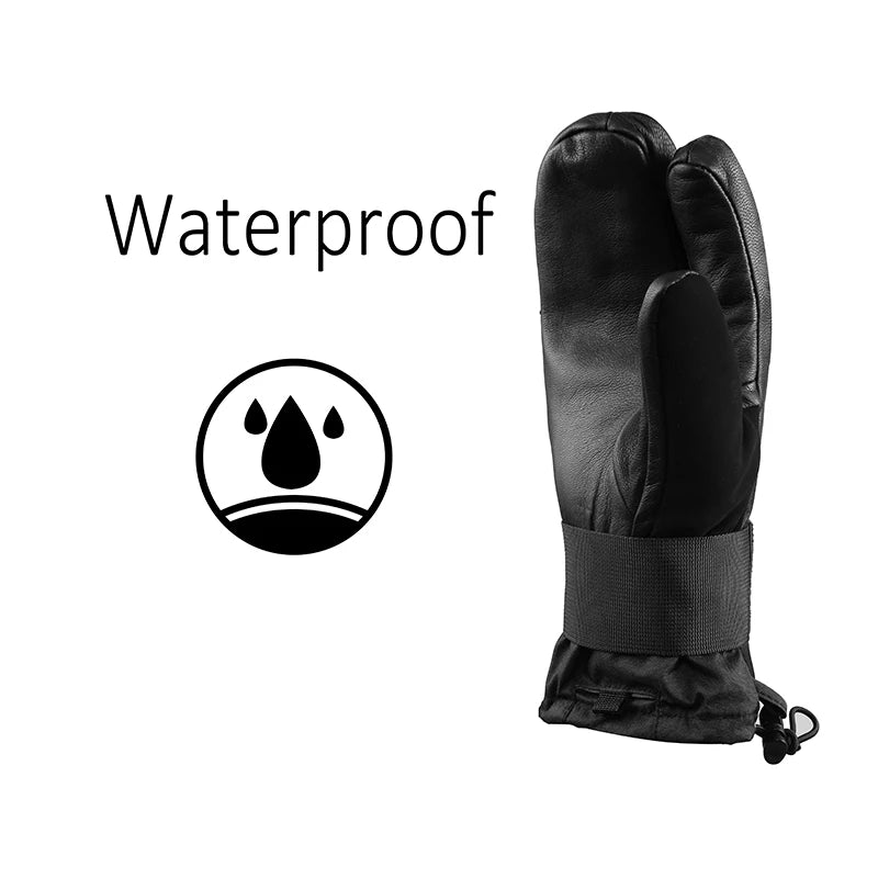 Inside Five Finger Design Ski Gloves Winter Waterproof Snowboard Gloves for Outdoor Snowmobile Snow Skiing Sports