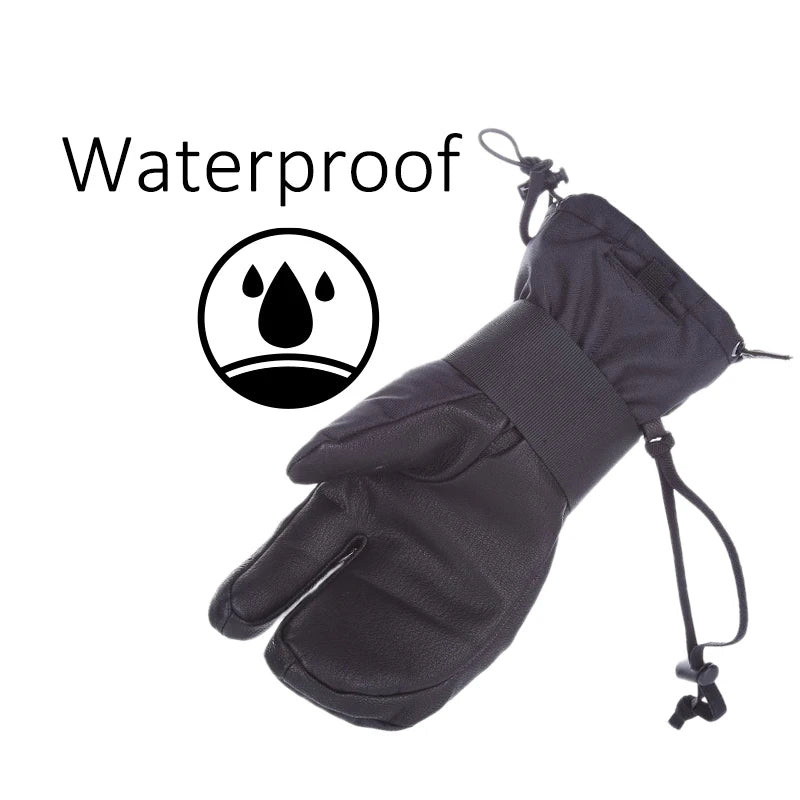 Inside Five Finger Design Ski Gloves Winter Waterproof Snowboard Gloves for Outdoor Snowmobile Snow Skiing Sports