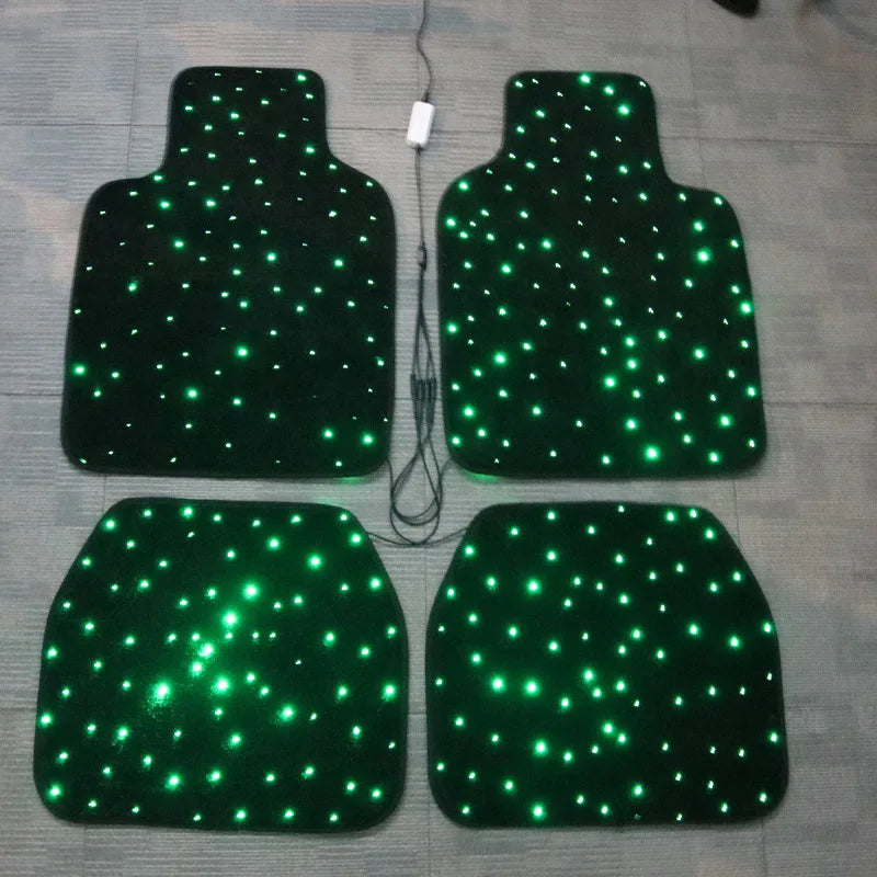 Luxury Waterproof LED Star Light Carpet 3D Fiber Optic Car Mats with APP Remote Control Twinkle Effect for Floor