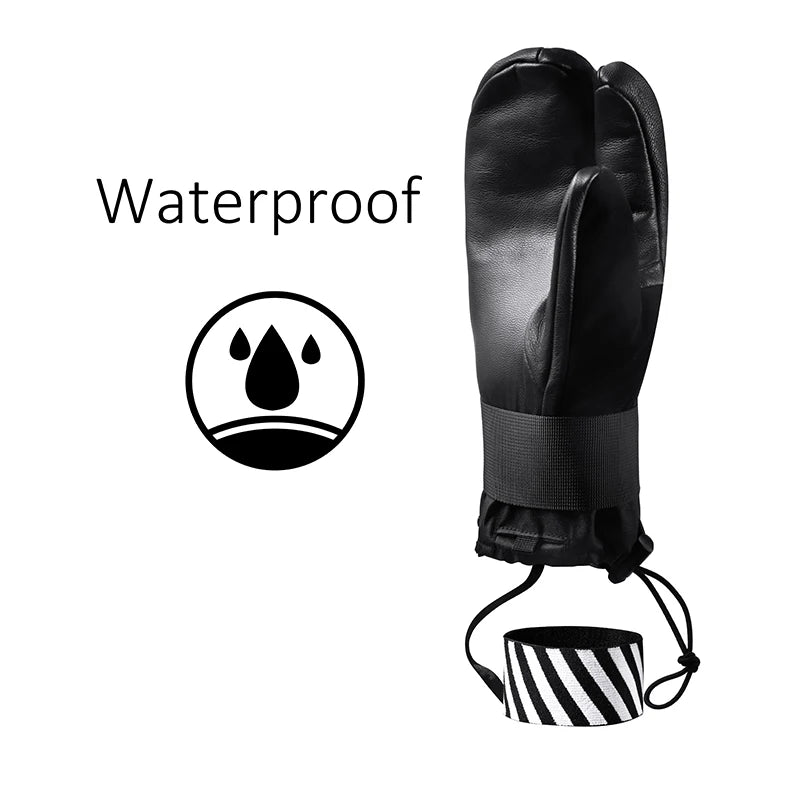 Inside Five Finger Design Ski Gloves Winter Waterproof Snowboard Gloves for Outdoor Snowmobile Snow Skiing Sports