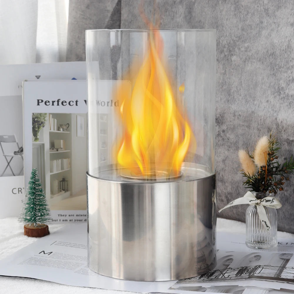 High Qualtity Indoor Tabletop Fireplace Stainless Steel Material Ethanol Fire Pit Portable Fireplace for Dining Table