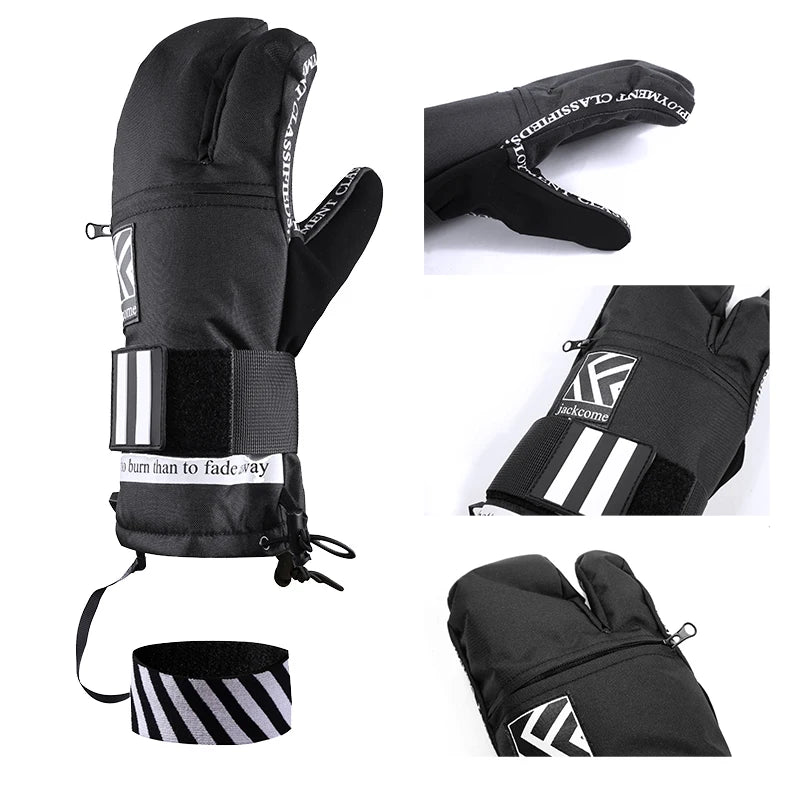Inside Five Finger Design Ski Gloves Winter Waterproof Snowboard Gloves for Outdoor Snowmobile Snow Skiing Sports