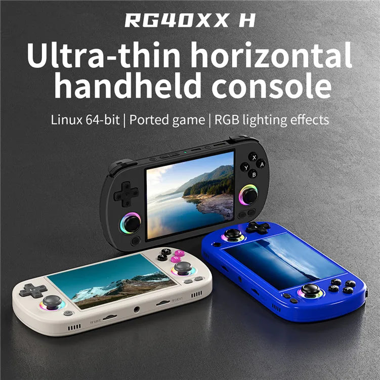 ANBERNIC RG40XX H 64 Bit Linux Retro Handheld Game Console 4.0'' IPS Screen Supports 5G WiFi BT HD-TV Output RG40XXH for PSP PS1