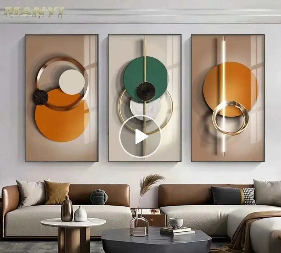 50X70CM S3 Factory Prices Aluminum Alloy Frame Glass Gallery Hanging Paintings Wall Decoration Living Room Crystal Wall Decor