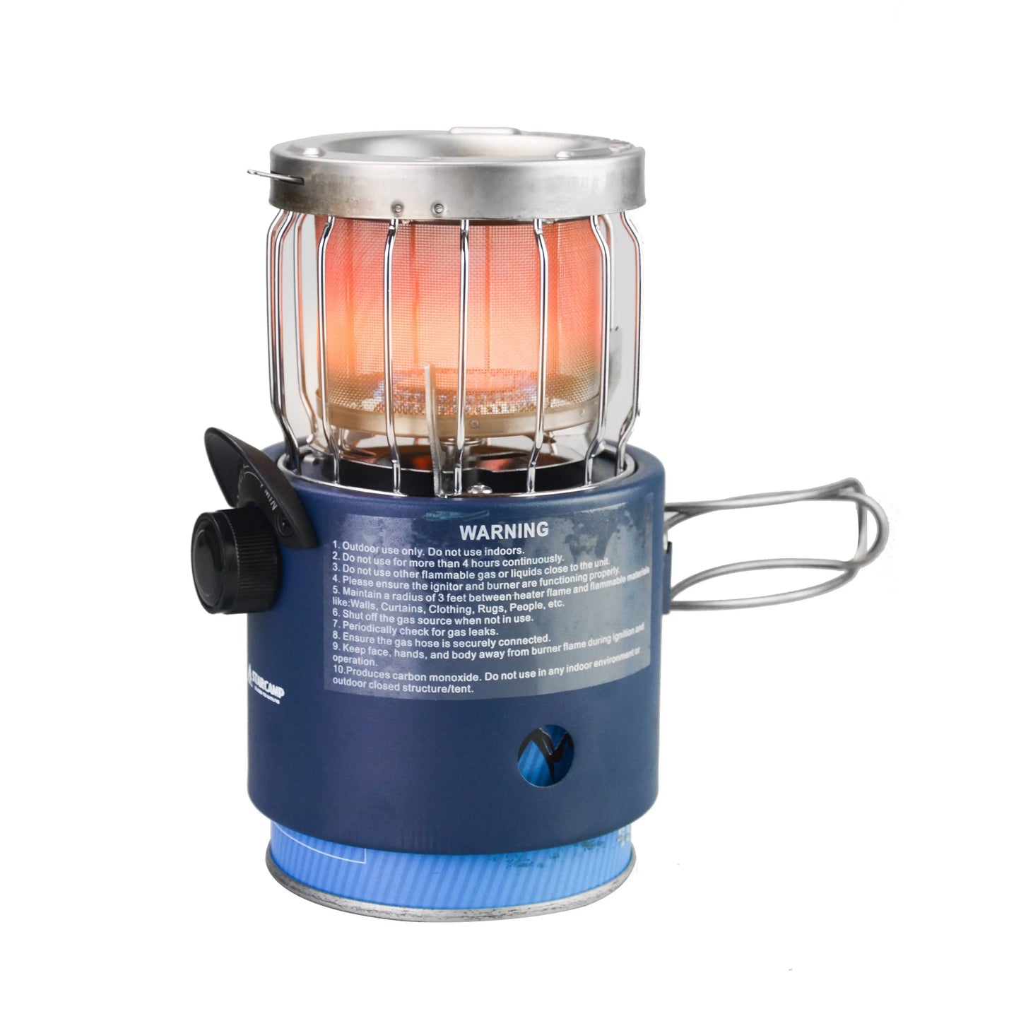 STARCAMP 2 in 1 Outdoor Mini Gas Heater & Stove for Camping Backpacking Hiking and Picnics