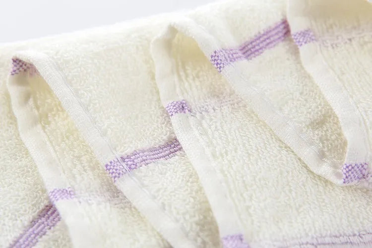Luxury White Lavender Fabric Bath Towels for Adults and Children, Face Towel for Bathroom, Purple, Christmas Gift, 1Pc
