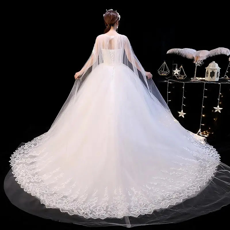 Wedding Dress 2024 New Elelgant Court Train Lace Embroidery Princess Vintage Wedding Dresse Plus Szie Wedding Gowns Customized