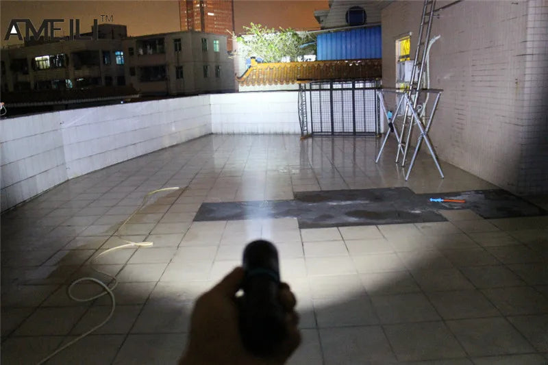 L2 Waterproof Dive Underwater 80 Meter LED Diving Flashlight Torches yellow Lamp Light Camping Lanterna With Stepless dimming