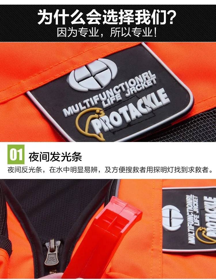 CE Unisex Polyester Life Jacket Swimming Life Vest Outdoor Sport Safety XXL Life Jacket For Drifting Boating Kayak Fishing Vest