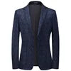 Men Casual Blazers Jacket Business Slim Fit  Jackets Suits Jacquard Corduroy Stretch Suit Men's Wedding and Party Suit