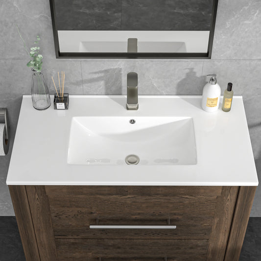 High Quality 36-Inch Ceramic Above-Counter Cabinet Basin Wash Sink Edge Thin Edge Vanity Easy Clean Rectangle Shape